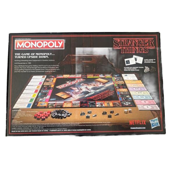 Monopoly Stranger Things Edition Board Game 2017 Netflix Hasbro -COMPLETE! - Picture 2 of 2